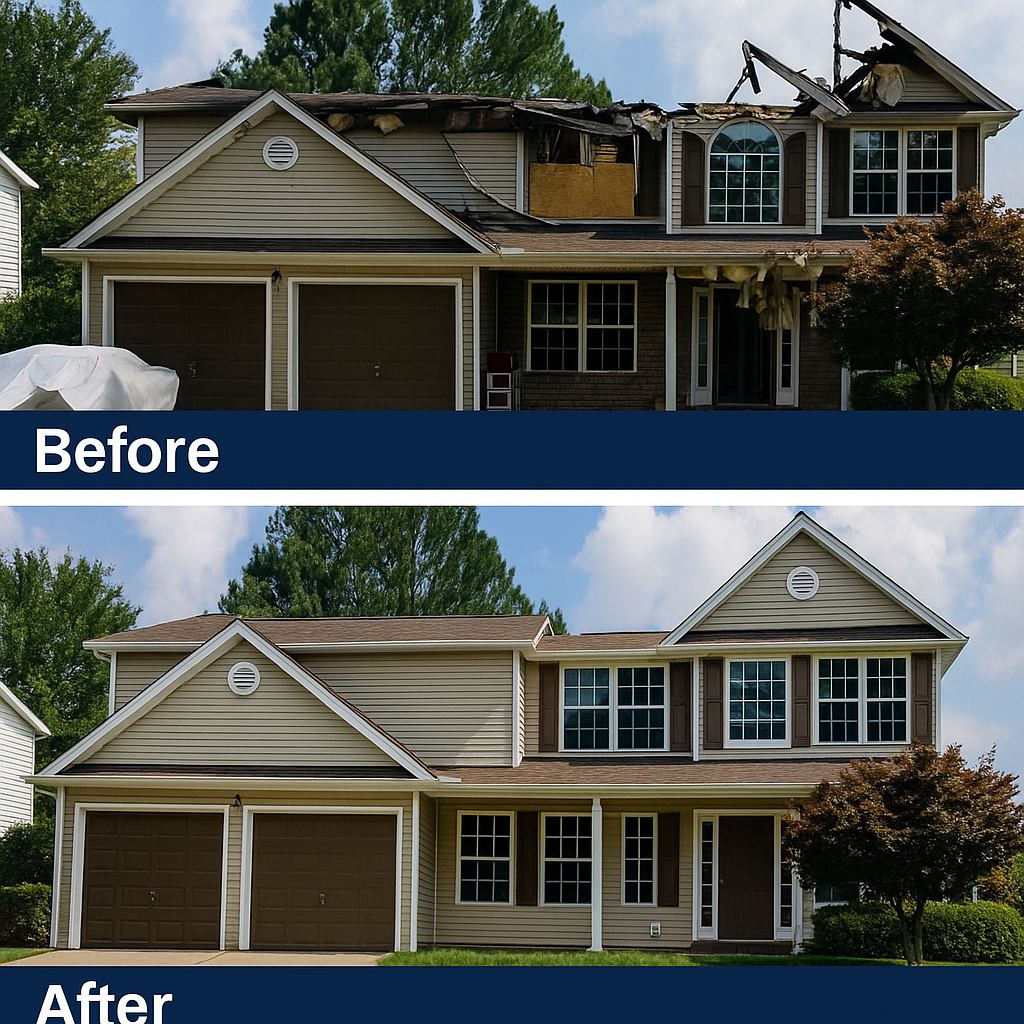 20250923 1730 house fire damage transformation remix 01k5whyax8ev2sst0xtf5cg8mv